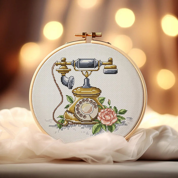 Vintage Phone - PDF Cross Stitch Pattern