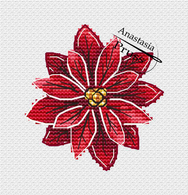 Poinsettia - PDF Cross Stitch Pattern