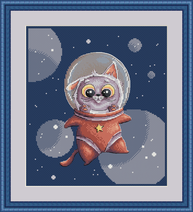 Space Kitten Comb - PDF Cross Stitch Pattern