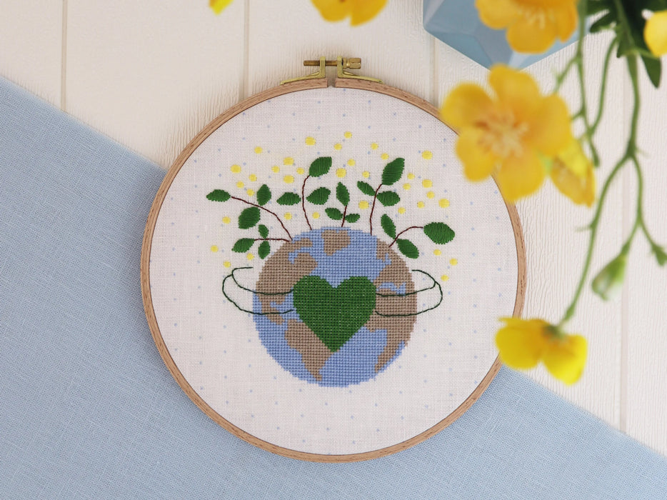 Love the Planet - Free PDF Cross Stitch Pattern