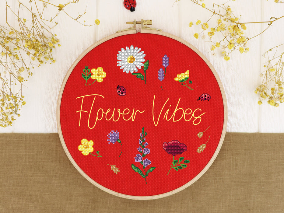 Flower Vibes - Free PDF Cross Stitch Pattern