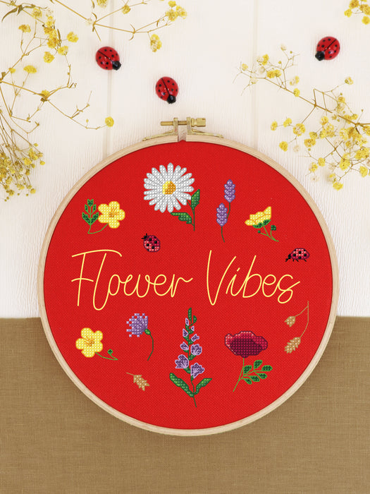Flower Vibes - Free PDF Cross Stitch Pattern