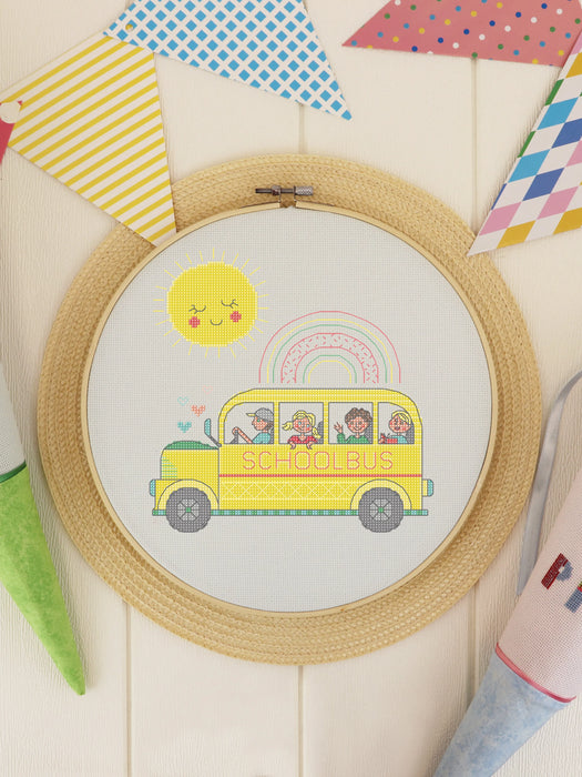 School Bus - Free PDF Cross Stitch Pattern