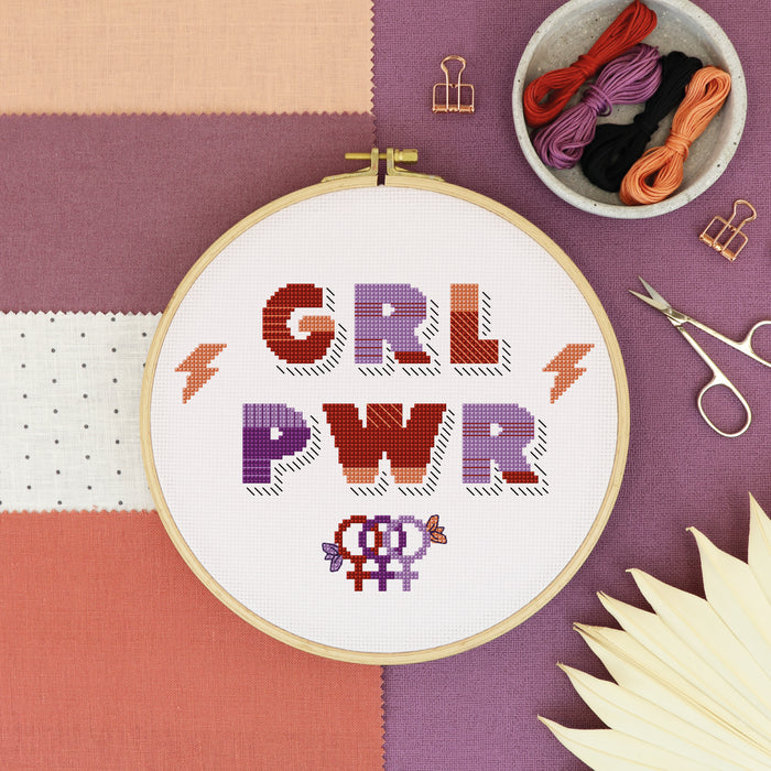 GRL PWR - Free PDF Cross Stitch Pattern