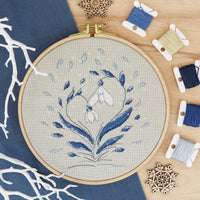 Winterly Snowdrops - Free PDF Cross Stitch Pattern