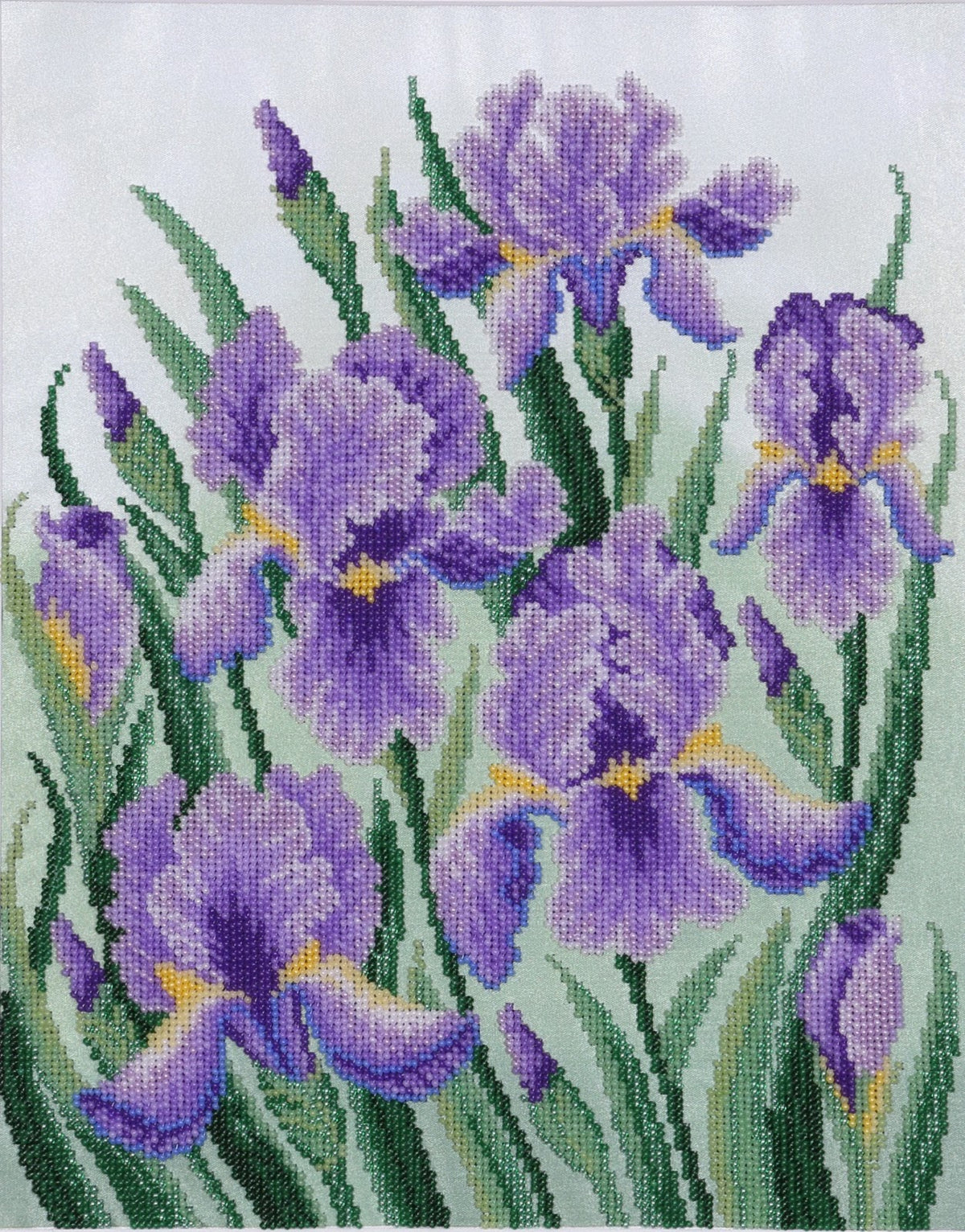 Purple Irises TN-0342 bead embroidery kit
