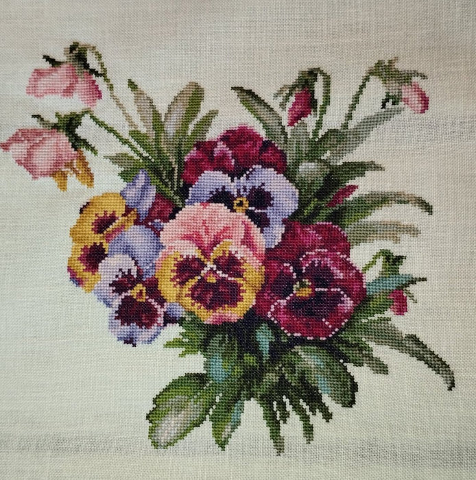 Bouquet of Pansies - PDF Cross Stitch Pattern