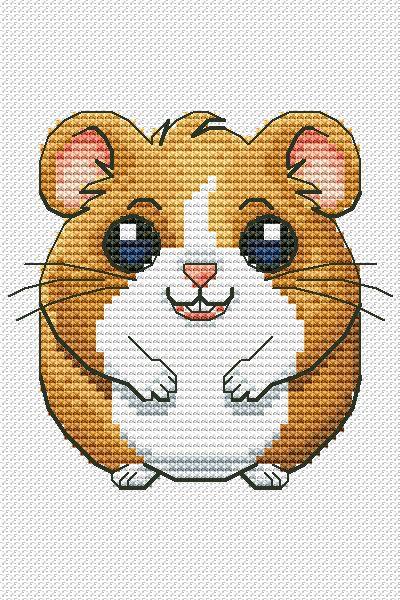 Hamster - PDF Cross Stitch Pattern - Wizardi