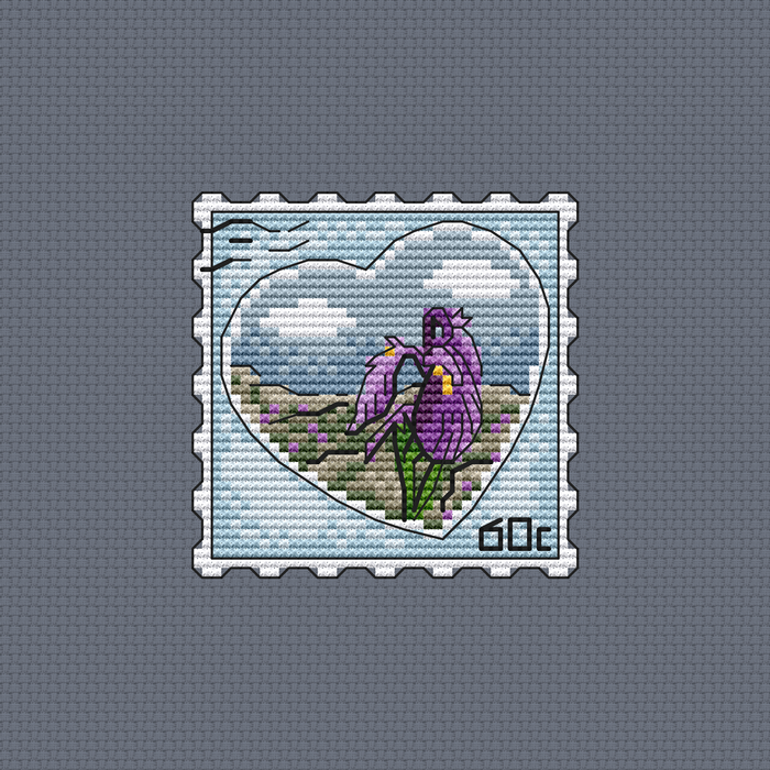 Iris ensata - PDF Cross Stitch Pattern