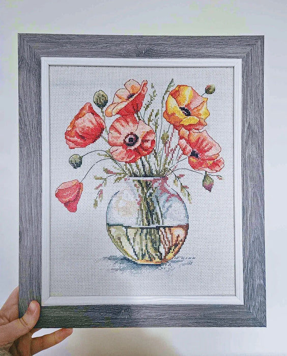 Bouquet of Poppies - PDF Cross Stitch Pattern