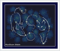 Cosmic Cats - PDF Cross Stitch Pattern