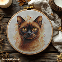 Burmese Cat - PDF Cross Stitch Pattern