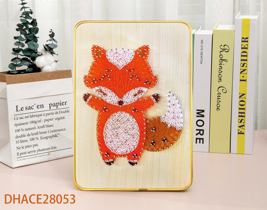Fox String Art Kit with Stand. Simple Decorative DIY String Art Craft Kit M1-3 DHACE28053