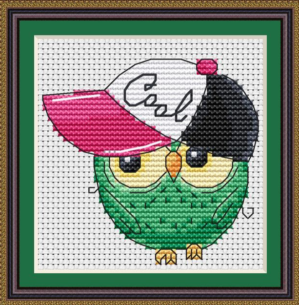 Cool owl - PDF Cross Stitch Pattern