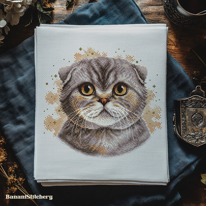 Tabby Scottish Fold - PDF Cross Stitch Pattern – Wizardi