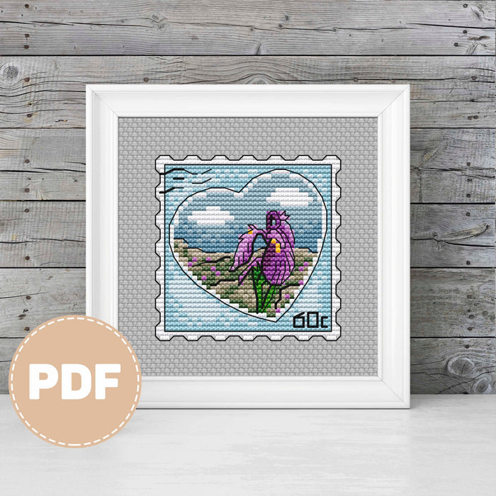 Iris ensata - PDF Cross Stitch Pattern