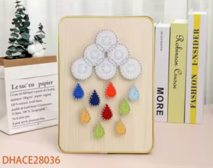 Cloud String Art Kit with Stand. Simple Decorative DIY String Art Craft Kit M1-3 DHACE28036