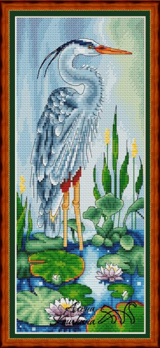 Heron boy - PDF Cross Stitch Pattern