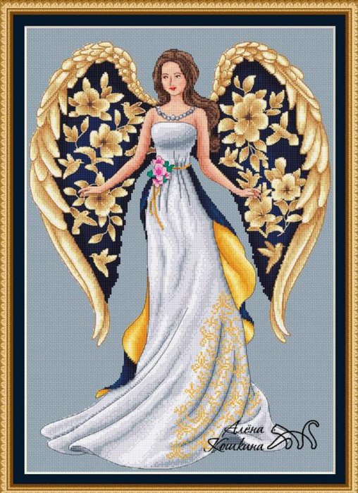 Lady with wings - PDF Cross Stitch Pattern