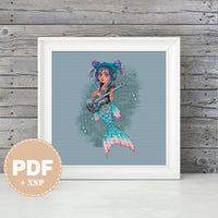 Sea, Fish and Rock`n`roll - PDF Cross Stitch Pattern