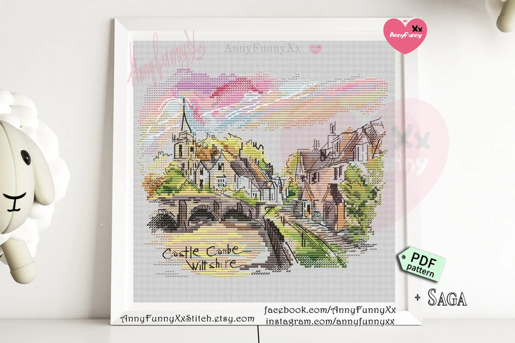 Castle Combe Wiltshire - PDF Cross Stitch Pattern