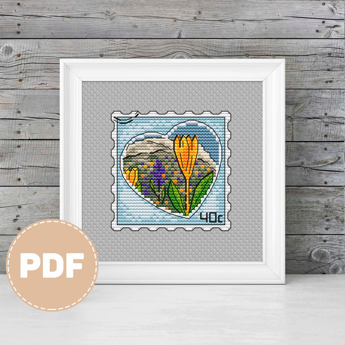 Crocus scharojanii - PDF Cross Stitch Pattern