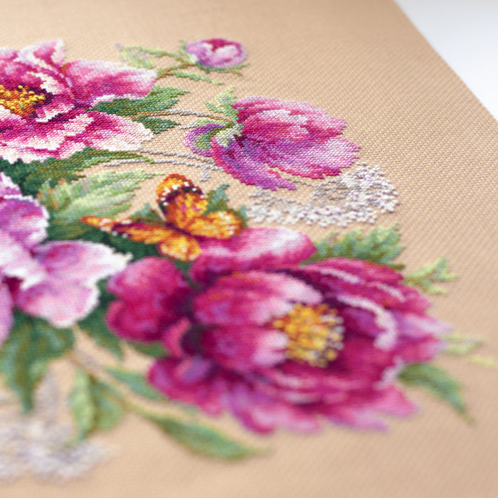 Flower Magic. Peonies 140-001 Counted Cross-Stitch Kit