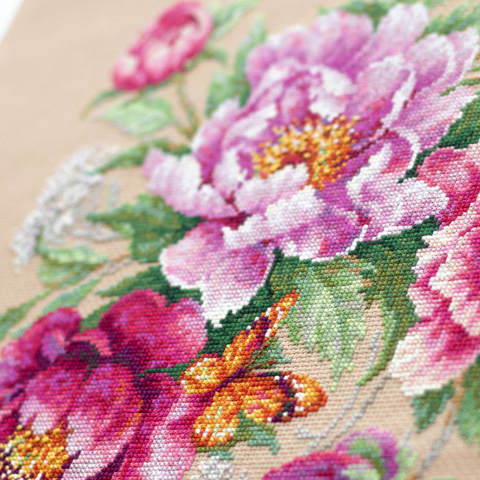 Flower Magic. Peonies 140-001 Counted Cross-Stitch Kit