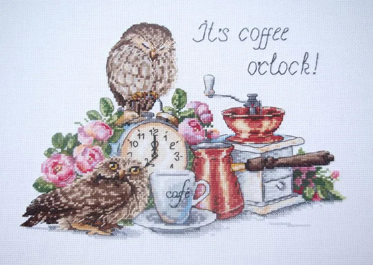 It's coffee o'clock K-83 Counted Cross-Stitch Kit