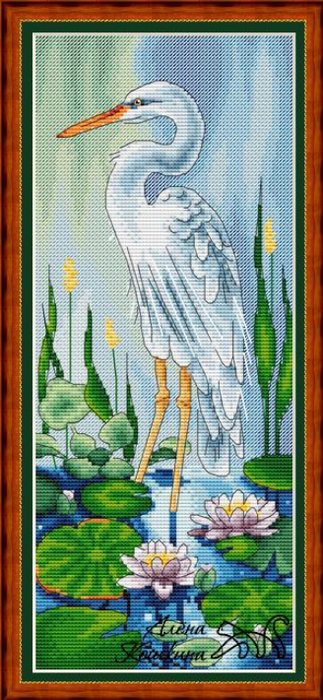 Heron Girl - PDF Cross Stitch Pattern