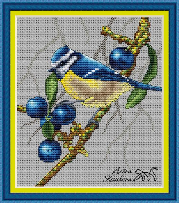 Titmouse - PDF Cross Stitch Pattern