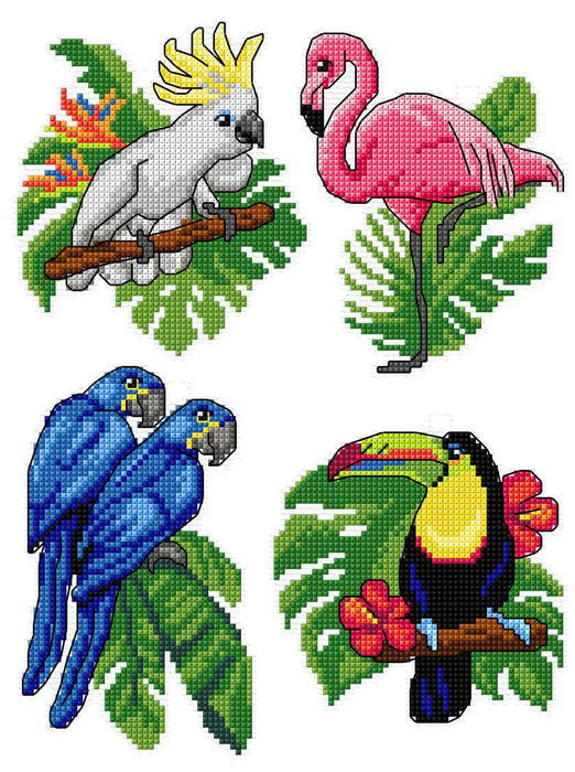 "Exotic Birds" 165CS Counted Cross-Stitch Kit