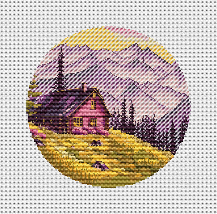Enchanted Mountain Retreat - PDF Cross Stitch Pattern
