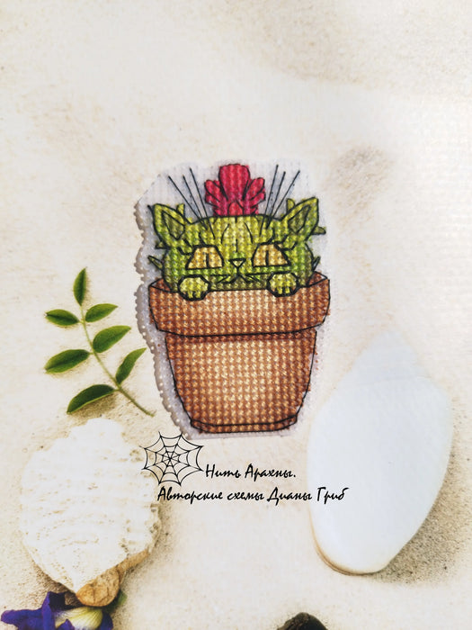 Cactus cat - PDF Cross Stitch Pattern