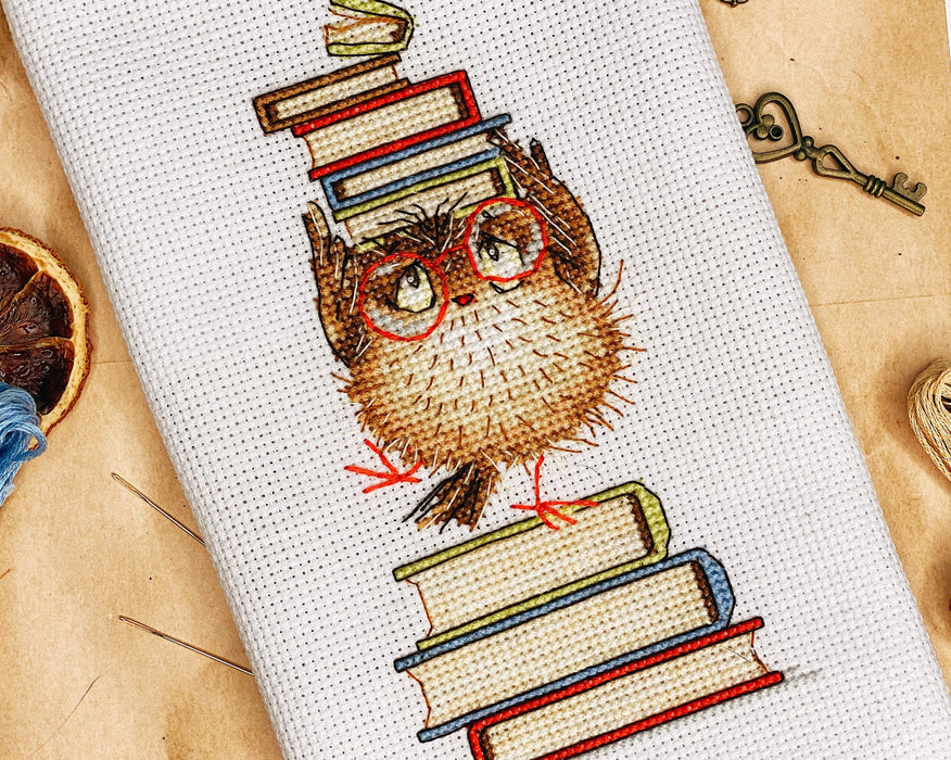 Bird with Books - PDF Cross Stitch Pattern