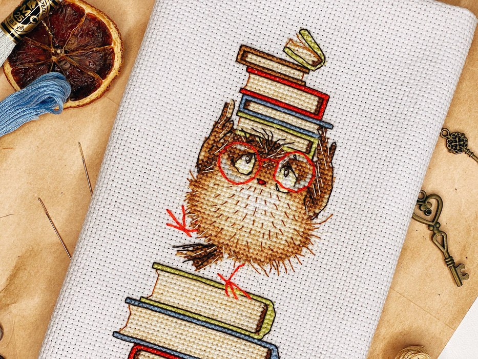 Bird with Books - PDF Cross Stitch Pattern