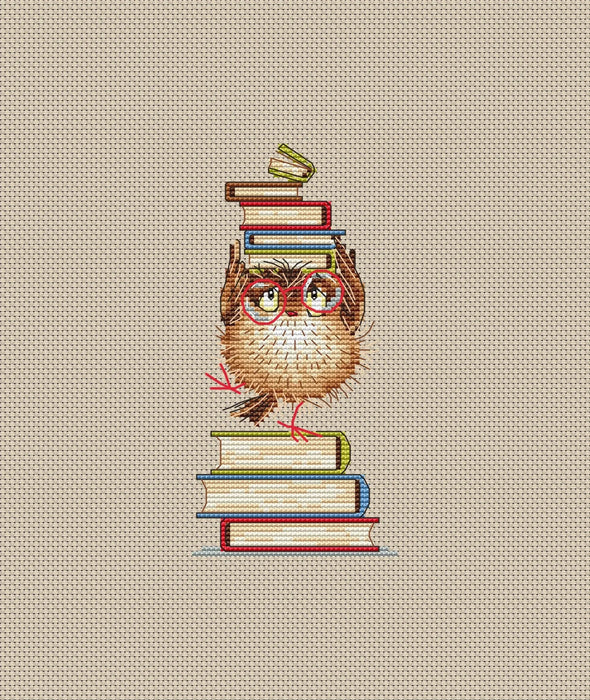 Bird with Books - PDF Cross Stitch Pattern