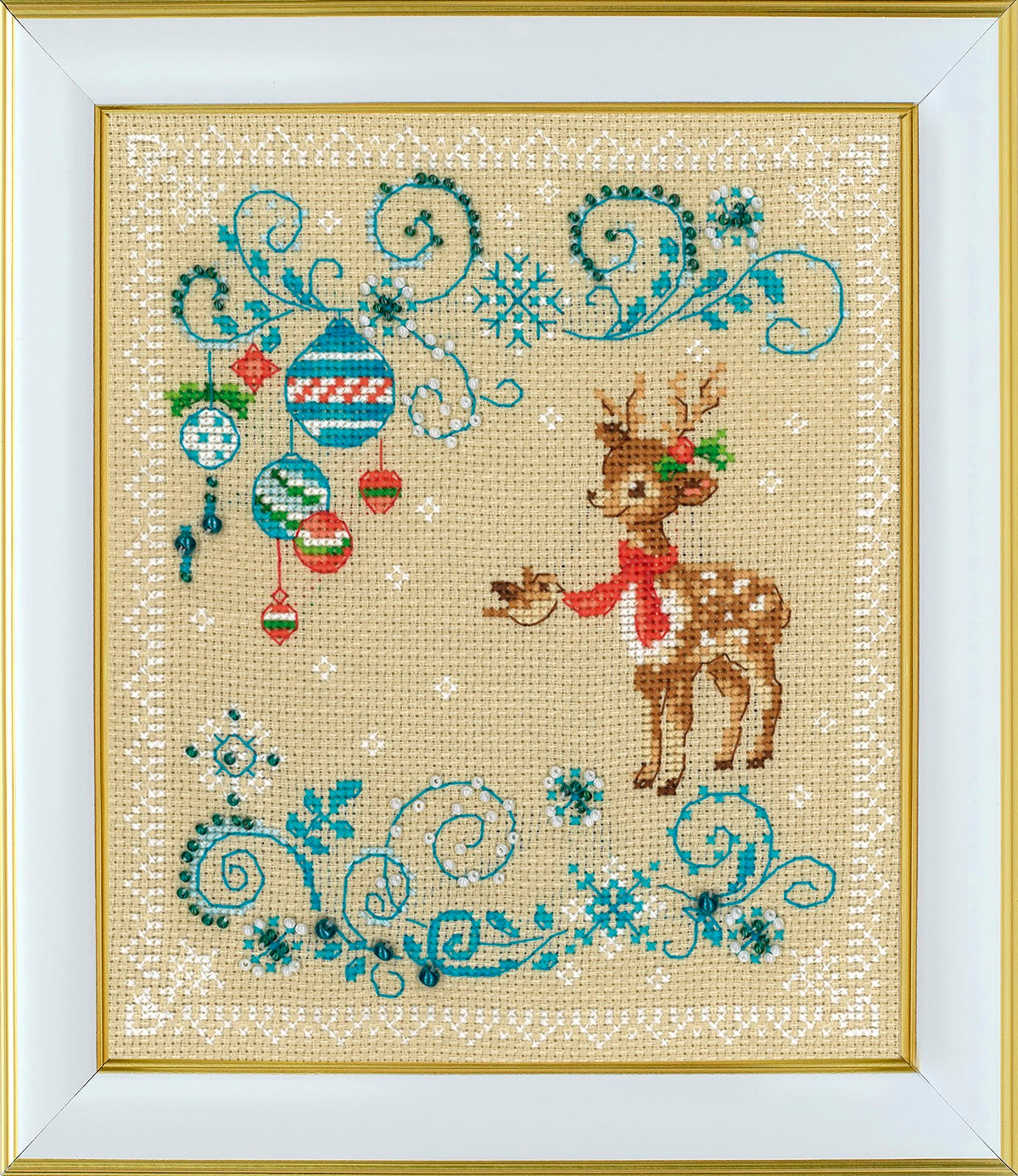 Christmas card Deer M-0389 cross stitch kit