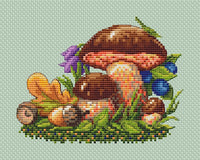 The Mushrooms and Acorns - PDF Cross Stitch Pattern
