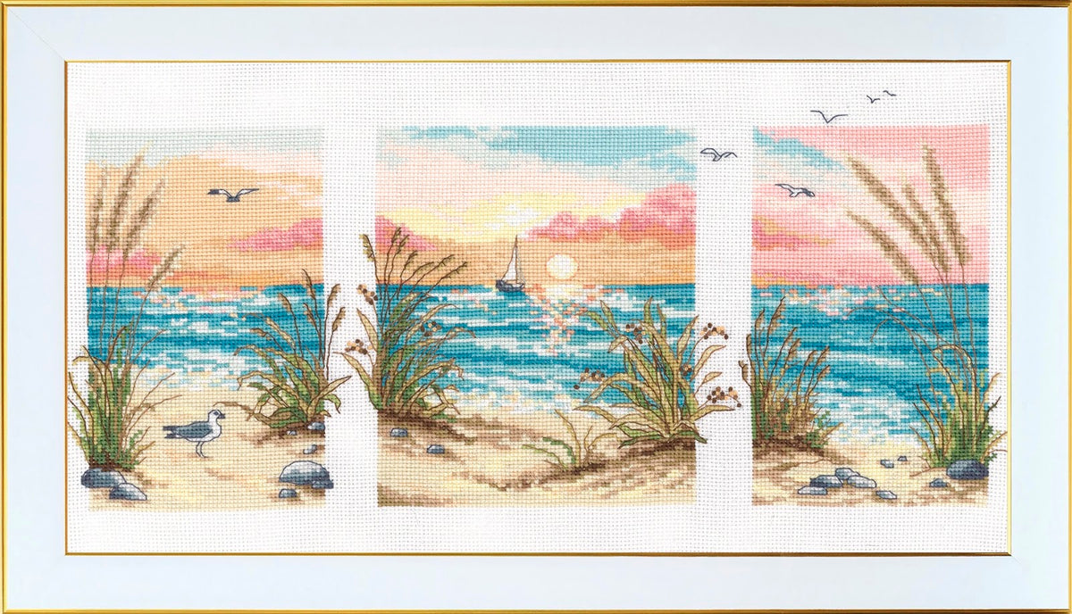 Triptych. The Sea M-0387 cross stitch kit