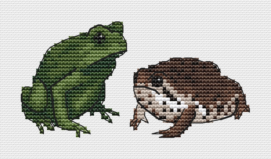 Toads - PDF Cross Stitch Pattern – Wizardi