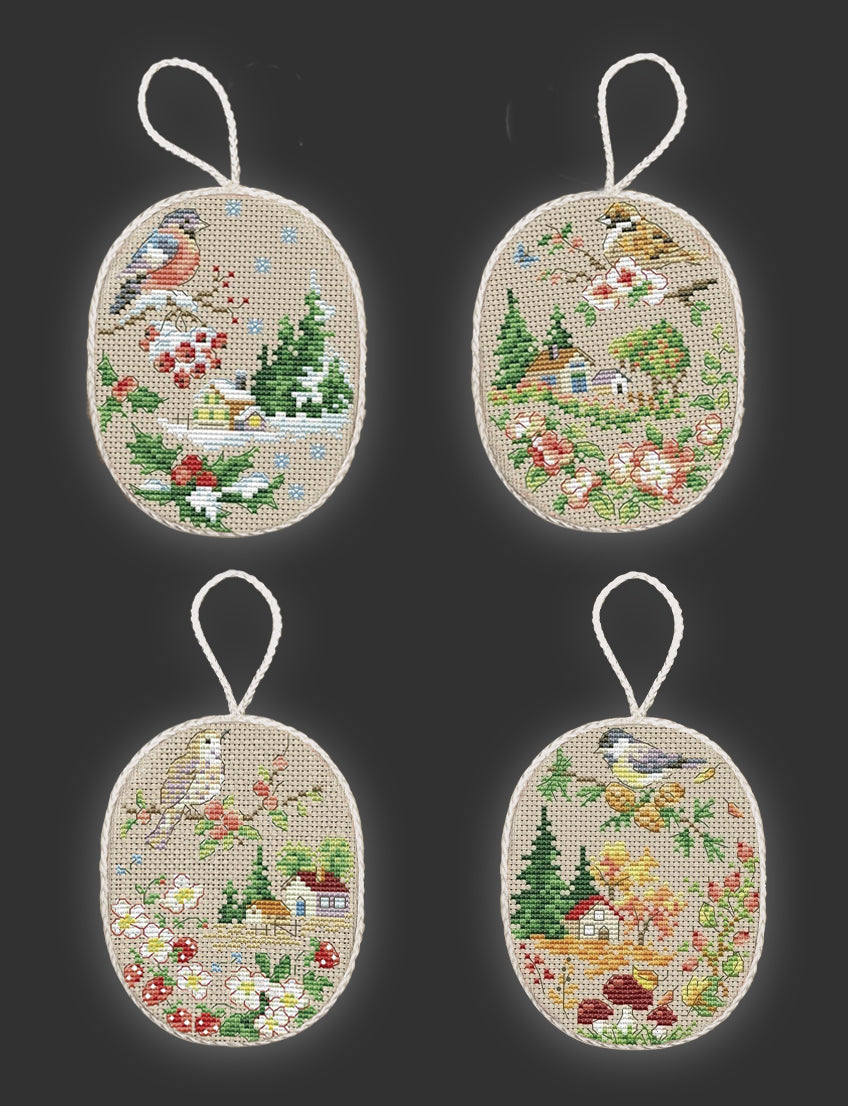 Toys. Seasons of the year M-0395 cross stitch kit