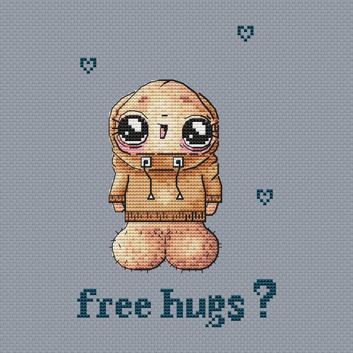 Free hugs - PDF Cross Stitch Pattern