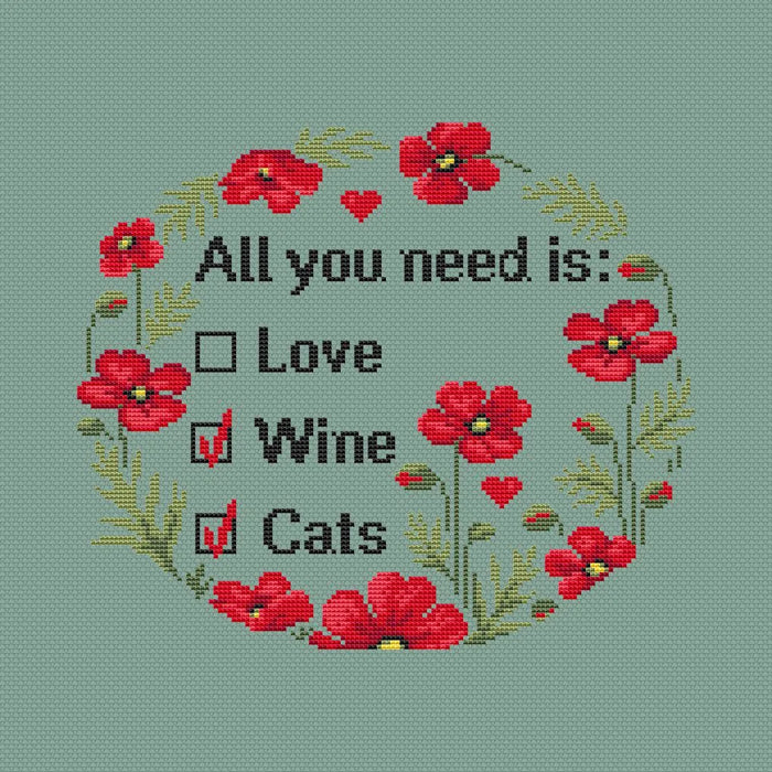 All you need is - PDF Cross Stitch Pattern