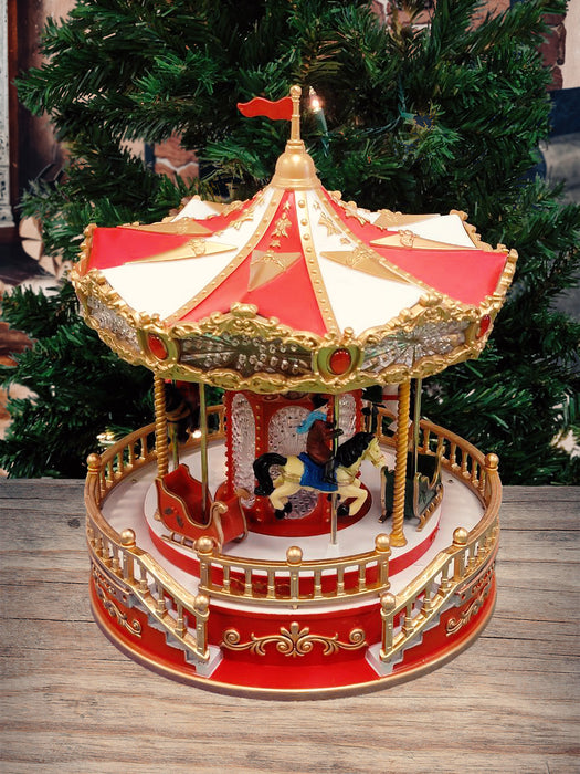 Christmas Carousel Decoration. Christmas Village F07M4-12-W269