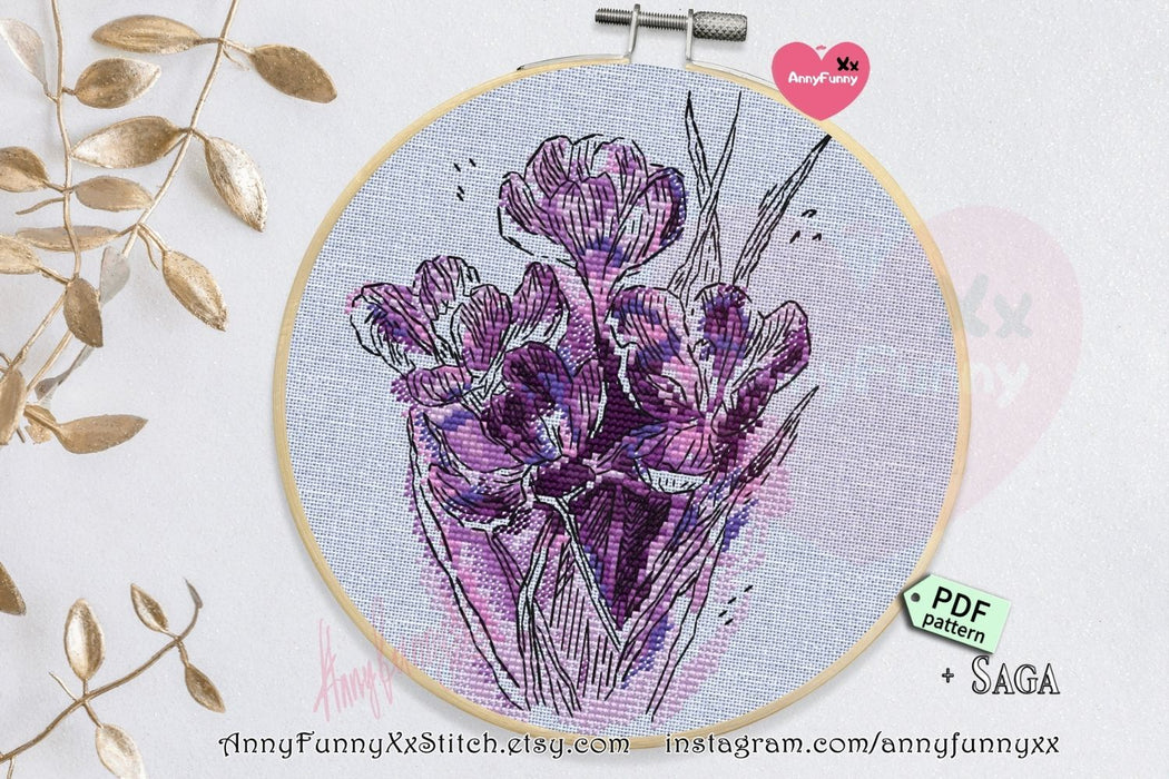 Krokus Flower - PDF Cross Stitch Pattern