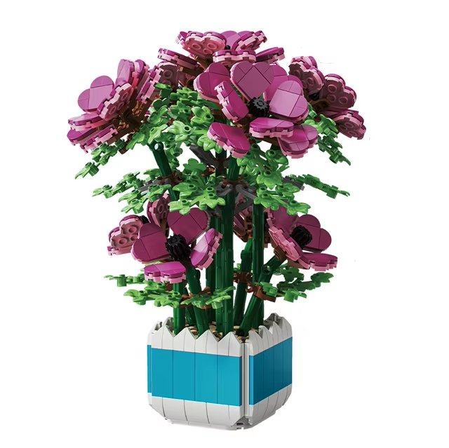 Actiniaria Building Brick Potted Flower F07M9-12(101)