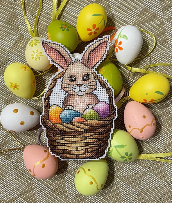 Rabbit in a Basket - PDF Cross Stitch Pattern