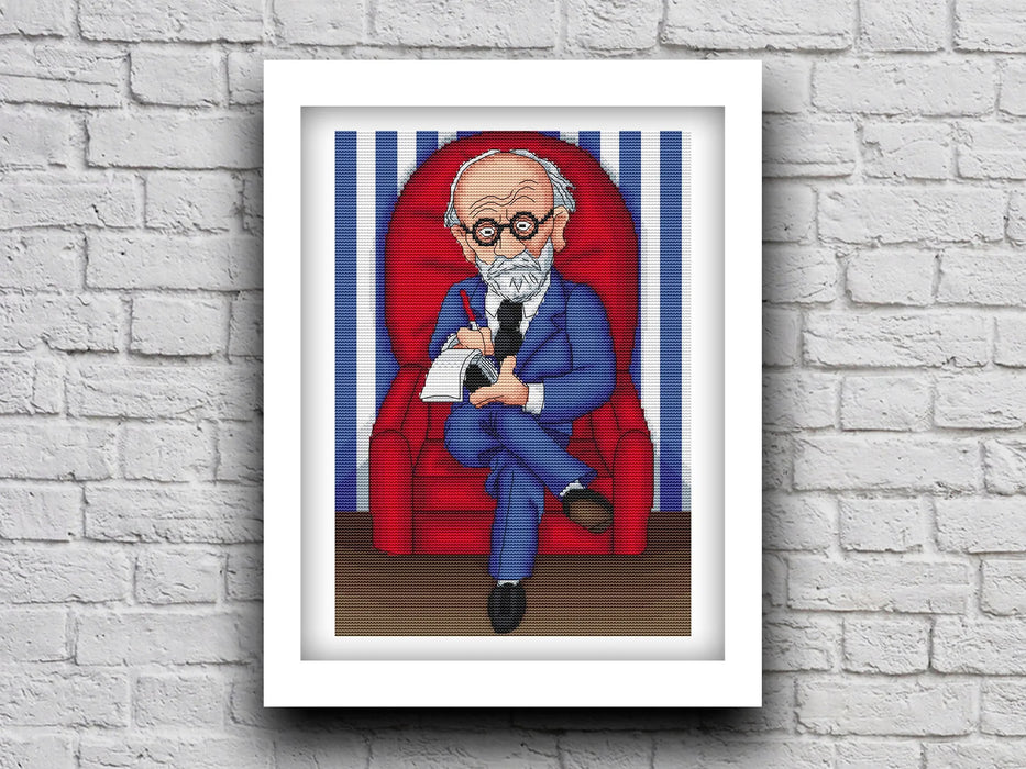 Dr. Sigmund Freud - PDF Cross Stitch Pattern