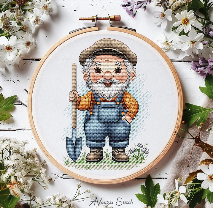 Grandpa. With Background - PDF Cross Stitch Pattern